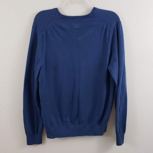 Lands’ End V-Neck Pullover Sweater Blue Size Medium - Picture 3 of 7